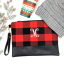  DaniEmCo BUFFALO CHECK Monogram Clutch | Personalized Holiday Gift | Removable Wristlet Bag