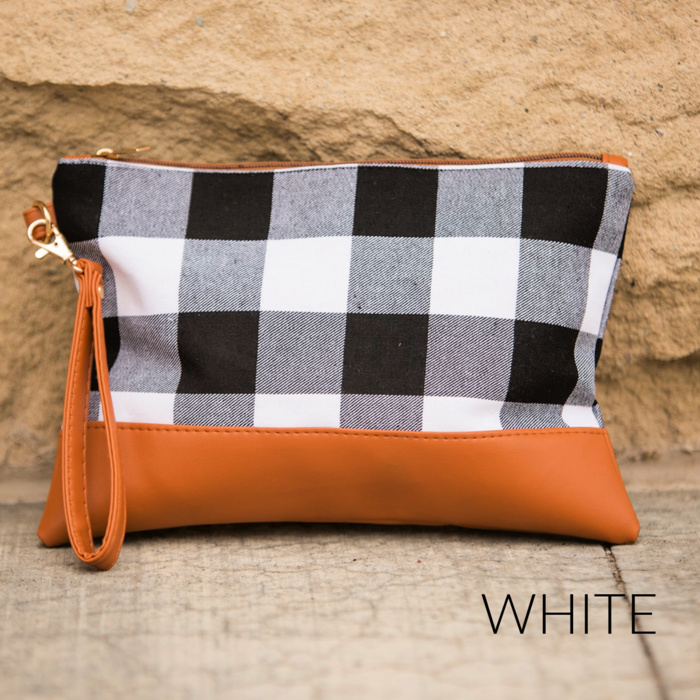 DaniEmCo BUFFALO CHECK CLUTCH | Removable Wristlet Bag