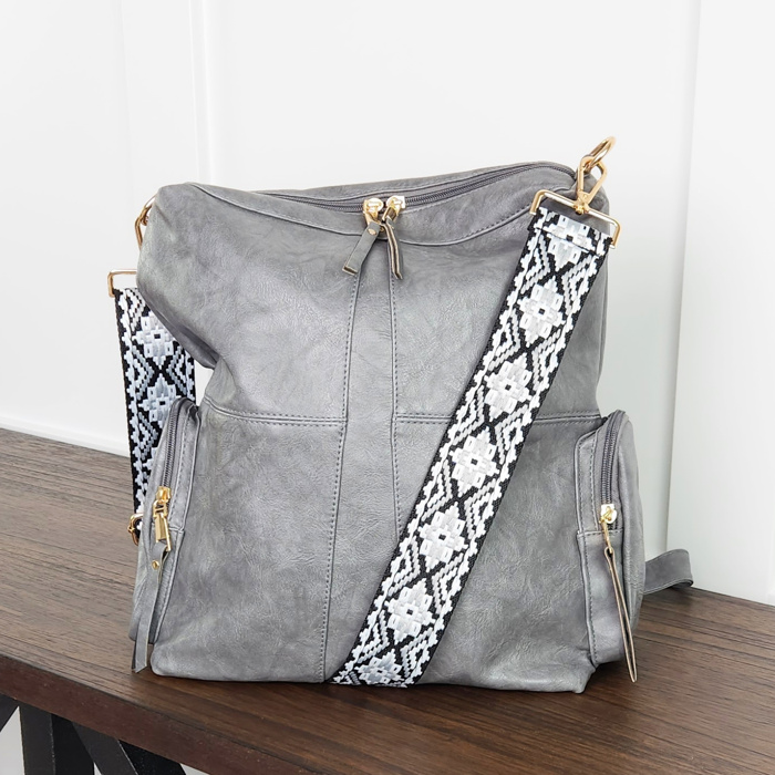 CHARIS Convertible Backpack | Vegan Leather Bag | Bonus +2 Straps