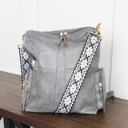 Gray CHARIS Convertible Backpack | Vegan Leather Bag | Bonus +2 Straps