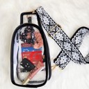  DaniEmCo Clear Stadium Sling Bag + Removable Boho Pattern Strap – Trendy Crossbody Bag