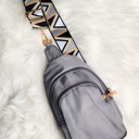 Gray CRISALA SLING | Nylon Crossbody Bag | Everyday Sporty Bag | Changeable Strap