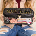  DaniEmCo GLAM Clear Make Up Case | Gold Zipper Bag | Makeup Organizer