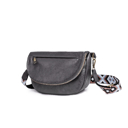 Gray DaniEmCo HARLIE Crossbody Bag | Sling Handbag | Vegan Leather | Pattern Removable Strap