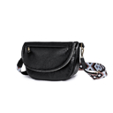 Black DaniEmCo HARLIE Crossbody Bag | Sling Handbag | Vegan Leather | Pattern Removable Strap