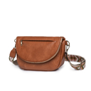 Cognac DaniEmCo HARLIE Crossbody Bag | Sling Handbag | Vegan Leather | Pattern Removable Strap