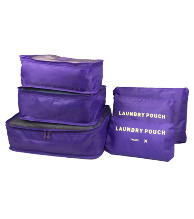 6PC TRAVEL LUGGAGE ORGANIZER BAGS | Travel Bag Set | Easy Storage Bags