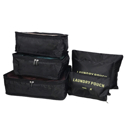Black 6PC TRAVEL LUGGAGE ORGANIZER BAGS | Travel Bag Set | Easy Storage Bags