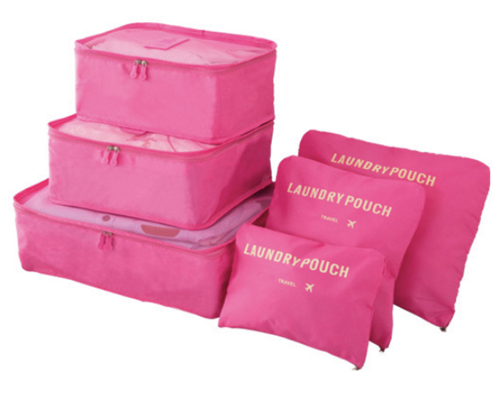 6PC TRAVEL LUGGAGE ORGANIZER BAGS | Travel Bag Set | Easy Storage Bags