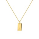 Gold-Plated A DaniEmCo Stamped Initial Letter Necklace | 18K Plated Gold | Personalized Jewelry Gift
