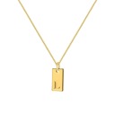Gold-Plated L DaniEmCo Stamped Initial Letter Necklace | 18K Plated Gold | Personalized Jewelry Gift