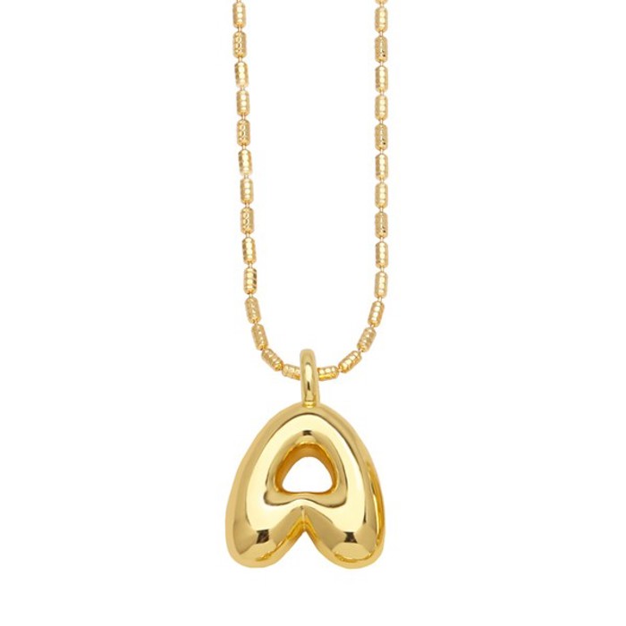 DaniEmCo Trendy Waterdrop Necklace | Personalized Initial Letter | Gold Finish