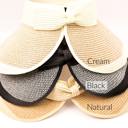  DaniEmCo Two Tone Bow Beach Visor | Foldable Travel Hat | Roll Up Summer Hats