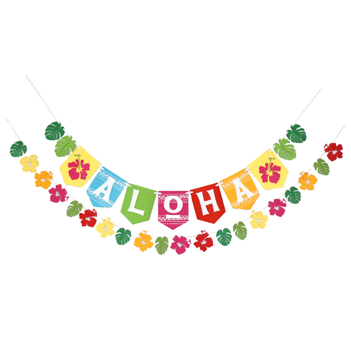 Aloha Luau Party Banner