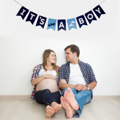 It's A Boy - Felt Laser Cut Banners - Blue