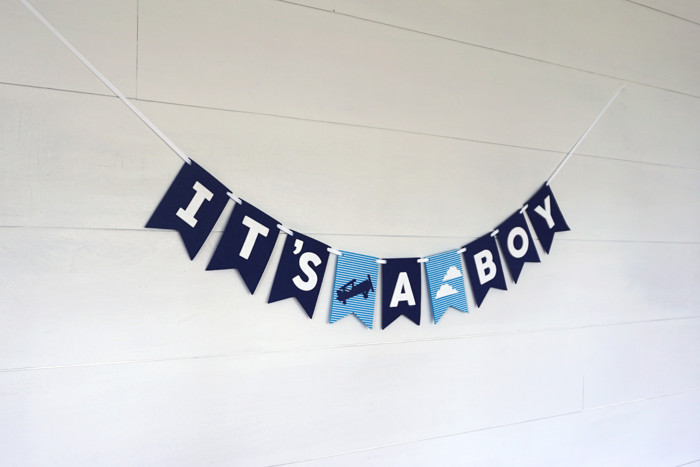 It's A Boy - Felt Laser Cut Banners - Blue