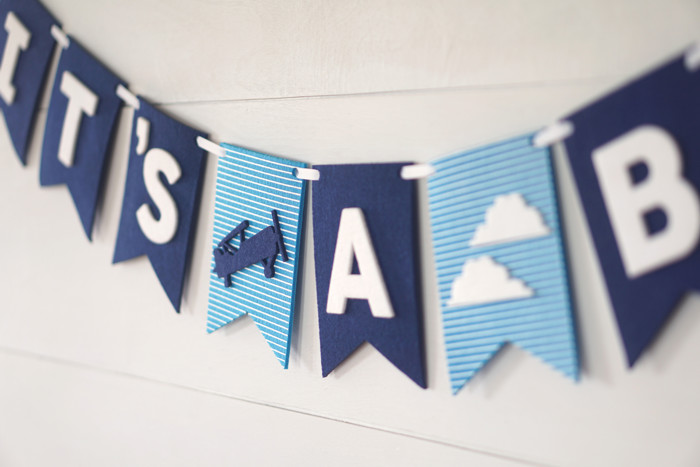 It's A Boy - Felt Laser Cut Banners - Blue