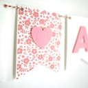 It's A Girl- Felt Laser Cut Banners - Pink