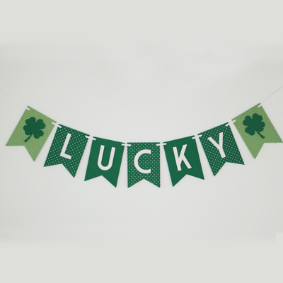 Lucky Polka Dot Felt Banner Premium Quality Layered Bunting Garland