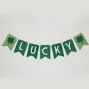  Lucky Polka Dot Felt Banner Premium Quality Layered Bunting Garland
