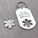  Personalized EMS / EMT Gift Set , Always Come Home Safe to Me + Custom Star of Life