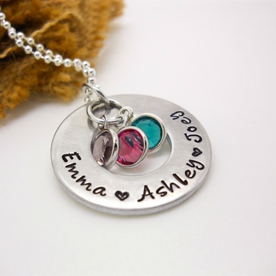 Personalized Mother's Necklace with Birthstones