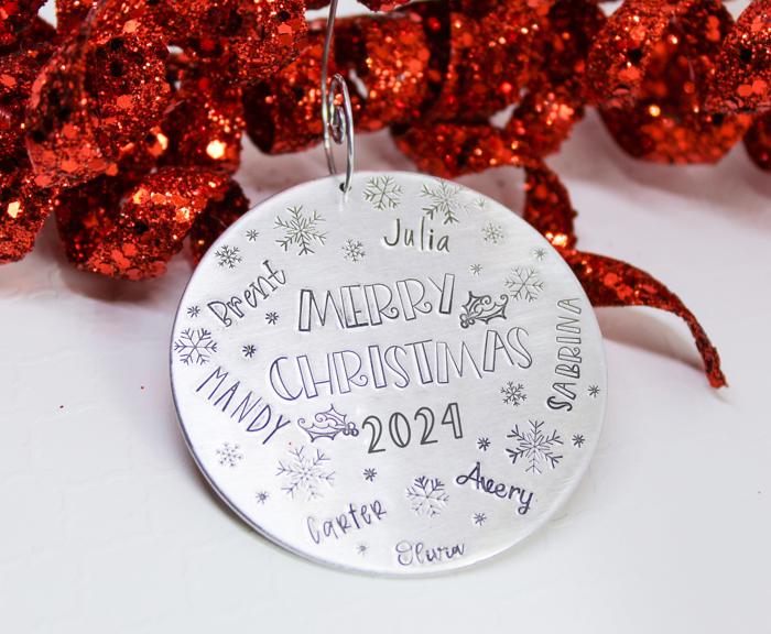 Personalized ornament, Christmas ornament for large family