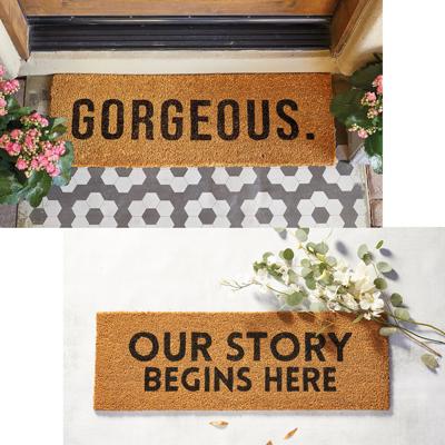 Skinny Doormats in Natural Coir | Welcome Outdoor Rug
