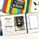 Primary Stripes Class Keeper® Easiest School Days Memory Book + Digital App