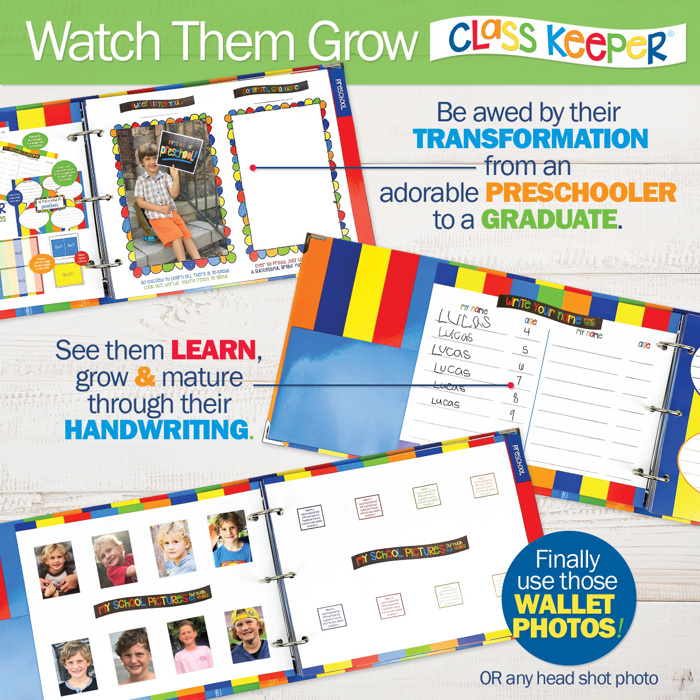 Class Keeper® Easiest School Days Memory Book + Digital App