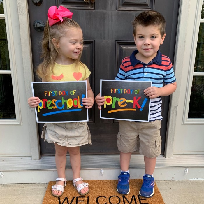 First & Last Day of School Photo Signs – Two-Sided Chalkboard-Style, Preschool–College