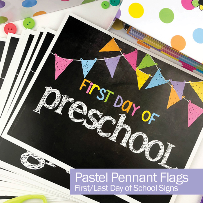 First & Last Day of School Photo Signs – Two-Sided Chalkboard-Style, Preschool–College