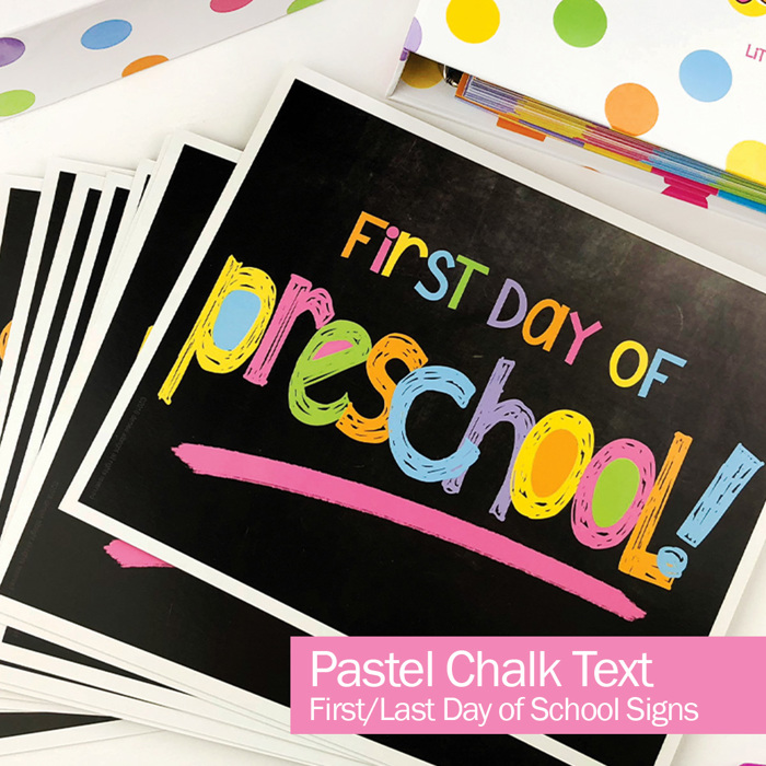 First & Last Day of School Photo Signs – Two-Sided Chalkboard-Style, Preschool–College
