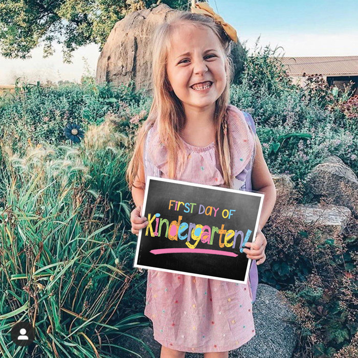 First & Last Day of School Photo Signs – Two-Sided Chalkboard-Style, Preschool–College