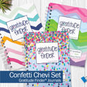 Confetti Chevi Set Bundle of (3) Gratitude Finder® Gratitude Journals | Ships FREE!