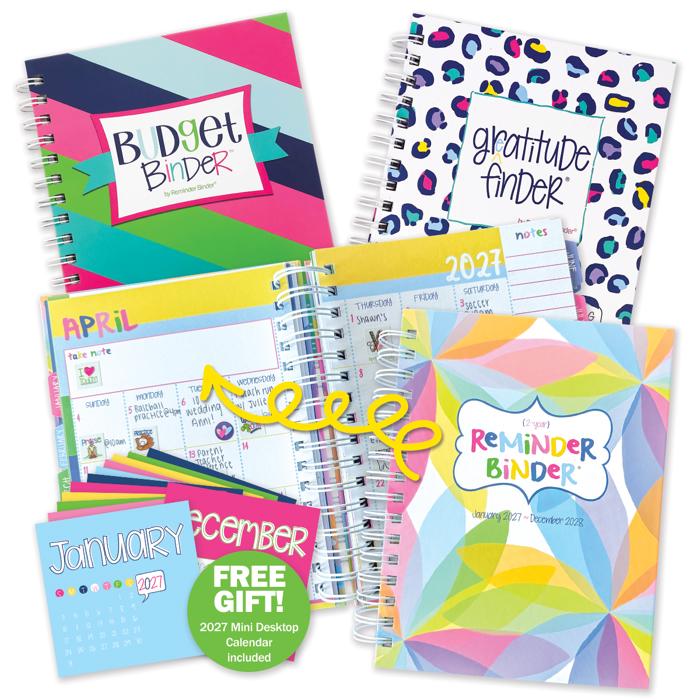 2027-2028 Dream Gift Bundle | Reminder Binder® Planner, Gratitude Finder® Journal and Budget Binder™