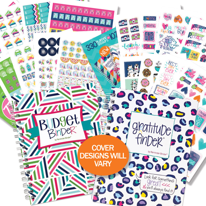 Mindset + Money Surprise Bundle | Gratitude Finder® Journal, Budget Binder™ & Stickers