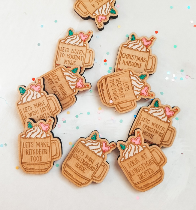 Christmas Advent Calendar Tokens- Set of 12 