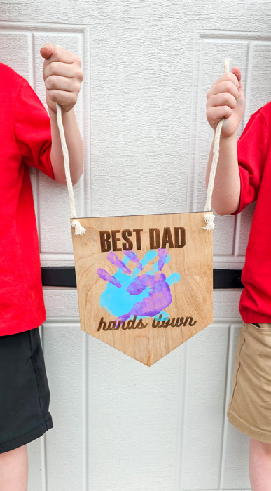 Best Dad Hands Down! Handprint Keepsake