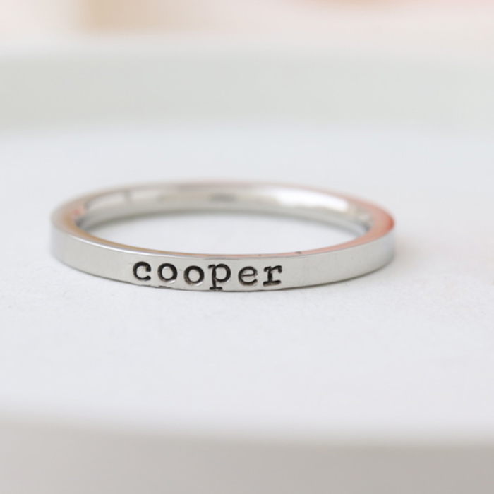 Personalized Minimalist Stacking Ring