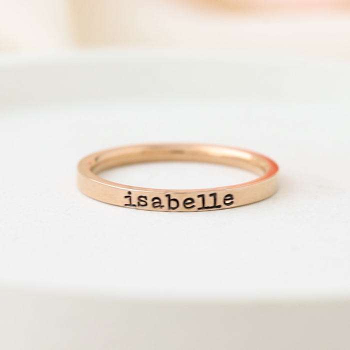 Personalized Minimalist Stacking Ring