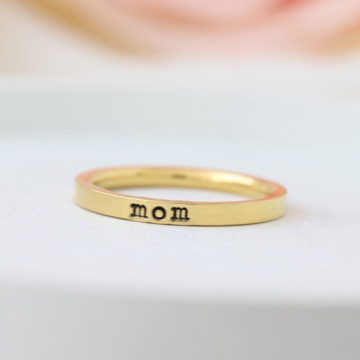 Personalized Minimalist Stacking Ring