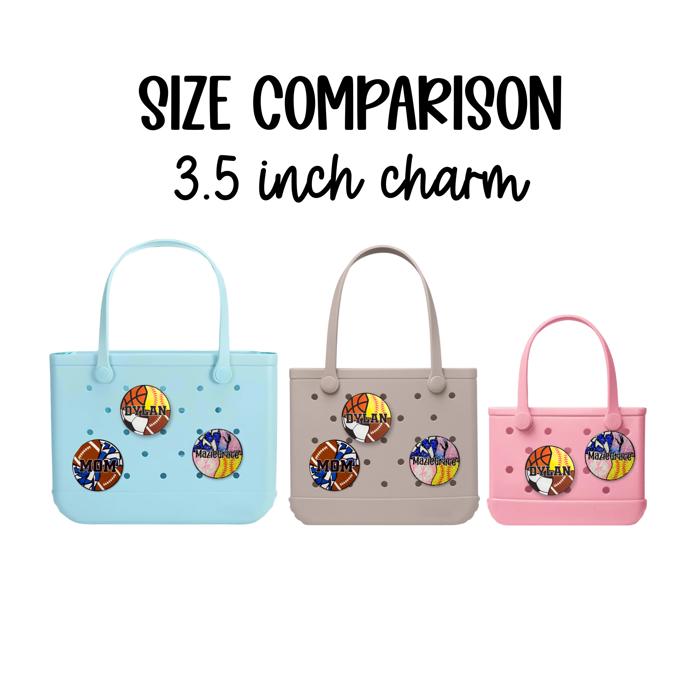 Custom Multi-Sport Bag Charm Or Bag Tag | 3.5 Inch