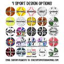  Personalized Multi-Sport Bag Charm | 2.5 Inch
