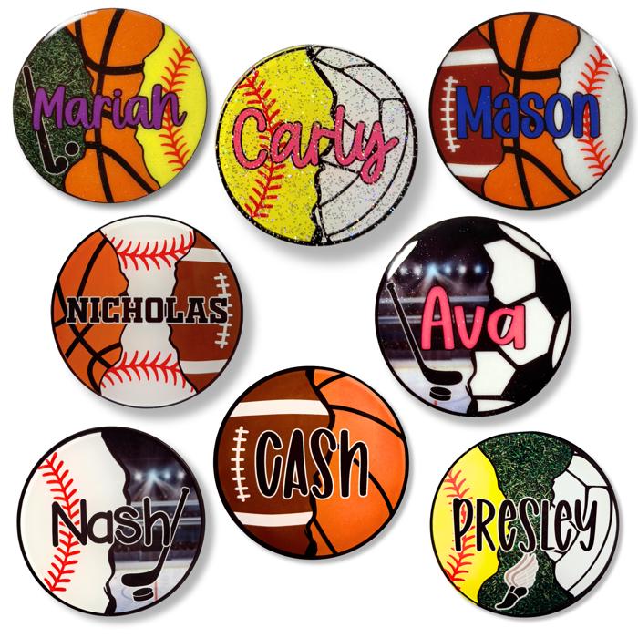 Personalized Multi-Sport Bag Charm | 2.5 Inch
