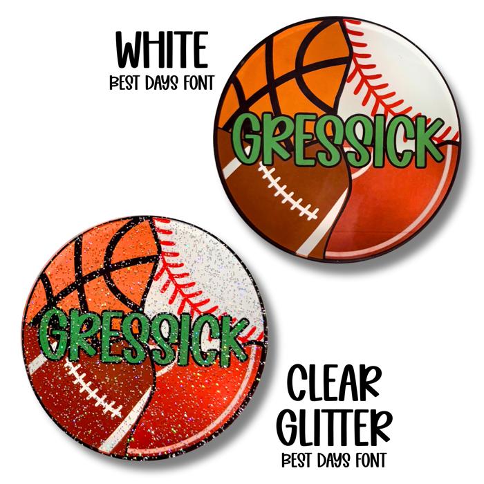 Personalized Multi Sport Keychain Or Bag Tag | 3 Inch Acrylic