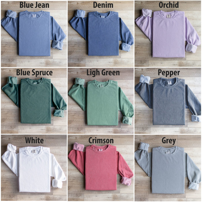 19 Colors - 100% Cotton Goodness Soft Style Garment-Dyed Crewneck Sweatshirt