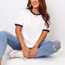  T-Shirt (Ringer) Unisex Fine Jersey