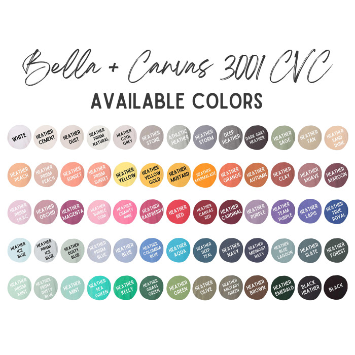 80+ Colors - Ultra Soft Longer Length Bella Canvas T-Shirt | Poly-Cotton Heathered Colors Jersey Tee