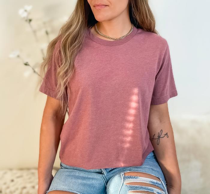 80+ Colors - Ultra Soft Longer Length Bella Canvas T-Shirt | Poly-Cotton Heathered Colors Jersey Tee